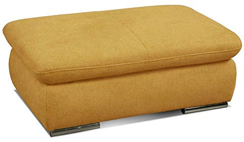 Cavadore Hocker Alkatraz / Polsterhocker passend zum Ecksofa oder zur Wohnlandschaft Alkatraz / Modernes Design / 101 x 40 x 68 / Gelb