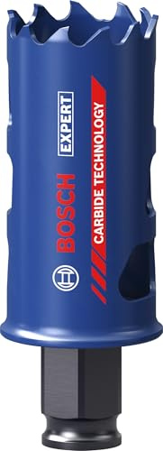 Bosch 1x EXPERT Multi Material Power Change Plus-Lochsäge, 32 x 60 mm | für Holz mit Metall, Ziegelstein, Ø 32 mm, Professional Zubehör Bohrmaschine