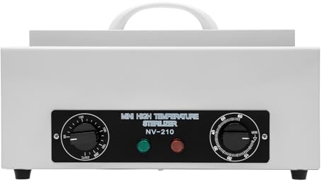 300W Heißluftsterilisator Desinfektion, 200℃ Professioneller Heißluftsterilisator Trockene Hitze Sterilisator Hochtemperatur Sterilisator Nagel Werkzeug Sterilisator mit Timer für Fusspflegestudios
