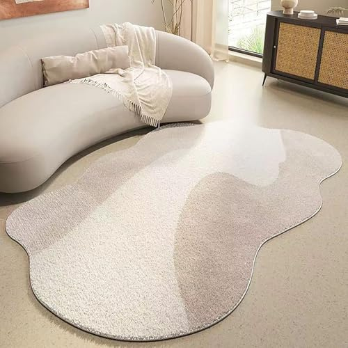 Teppiche Fürs Wohnzimmer, Flächenteppich Mit Unregelmäßiger Form, Fusselfreie Teppiche Fürs Schlafzimmer, Waschbare Teppiche