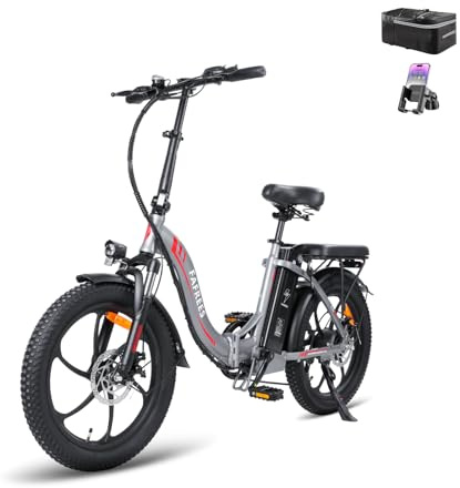 Fafrees F20 E-Bike Klapprad Elektrofahrrad 250W 36V 18AH Akku mit Superkapazität 20 Zoll Faltbares City Bike E-Mountainbike 20*3.0 Fat Tire Tragfähigkeit 130kg