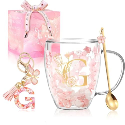 Regalos para mujeres Latte Macchiato Vasos de regalo de cumpleaños para mujeres Copas de café de doble pared personalizadas Navidad Día de San Valentín Día de la Madre Regalo para ella Novia Colegas