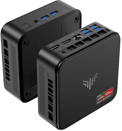 NiPoGi E3B Mini PC, AMD Ryzen 7 7730U 16GB DDR4 512GB SSD Mini computer, supporto triplo monitor 4K a 60Hz (HDMI 2.0/Type-C/DP 1.4), WiFi 6, BT 5.2 per gaming leggero, ufficio professionale e impresa