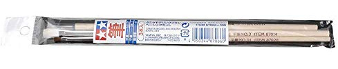 TAMIYA TAM87066 300087066 – penselset basic, träfärg, silver, vit