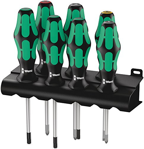 Wera 335/350/367/7 Rack Schraubendrehersatz Kraftform Plus Lasertip + Rack, 7-teilig, 05320540001