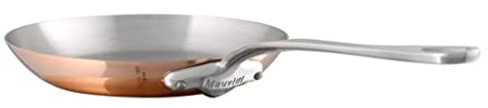 Mauviel M'Heritage 150 S 1.5mm Polished Copper & Stainless Steel Frying Pan With Cast Stainless Steel Handle, 10.2-in, Made In France