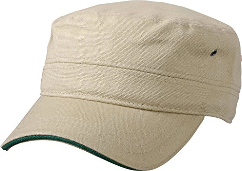 Myrtle Beach Sandwich Cap im Military-Stil aus robustem Baumwollcanvas (khaki/dark-green)