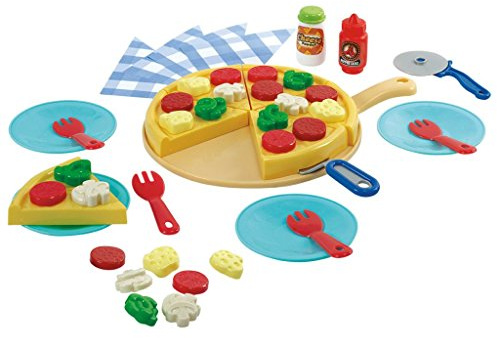 Playgo 43-tlg. Pizza-Spielset Kinderküche Lebensmittel Spielzeug Kaufladen 3570