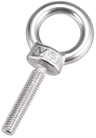 sourcing map 5Stk. Ringschraube M6 x 30mm Außengewinde 304 Edelstahl | Zum Aufhängen