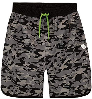 Harry Bear Pojkar kamouflagemönster badshorts, svart, 116 cm