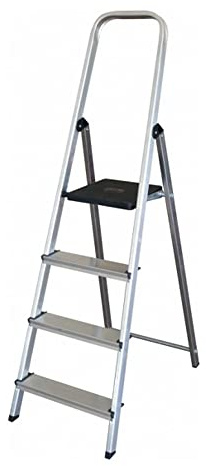 Escalera q-connect de aluminio 4 peldaños 860x462x1470 mm peso maximo 150 kg en-131