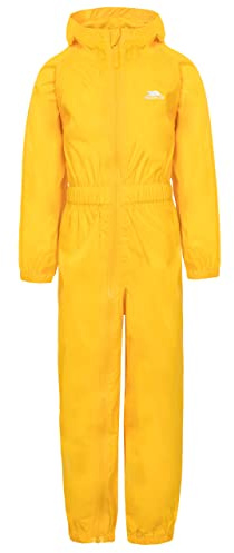 Trespass Traje de Lluvia Impermeable con Botones para niños, con Capucha, Sol, 5 6 años