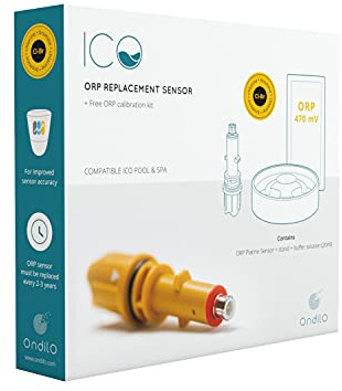 Ondilo - Chlor/Brom ORP-Sensor für ICO Pool und Spa Chlor/Brom - ORP-Sensor (Platin) Kompatibel mit ICO Pool und ICO Spa - Regenerationslösung mit Kalibrierungsset - Redox-/Desinfektionsmittel