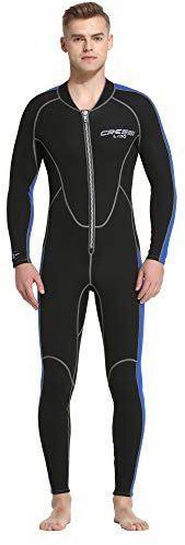 Cressi Lido Man Monopiece Wetsuit 2mm - Herren Einteiliger Neoprenanzug 2 mm für alle Wassersportarten, Schwarz/Blau