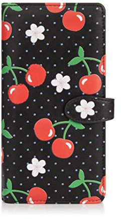 Shag Wear ® Portemonnaie Geldbörse Damen Geldbeutel Mädchen Bifold Mehrfarbig Portmonee Designs: (Kirsche/Cherry)