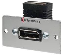 Kindermann Displayport 90 Grad Version mit Gender Changer Halbblende 54 x 54 mm