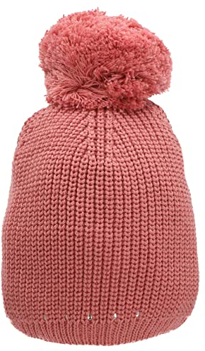 Sterntaler Baby Mädchen Mütze Baby Bommelmütze Ziernieten Mütze - Mütze Baby, Kappe Kinder - gefüttert mit Baumwollfleece - rosa, 55