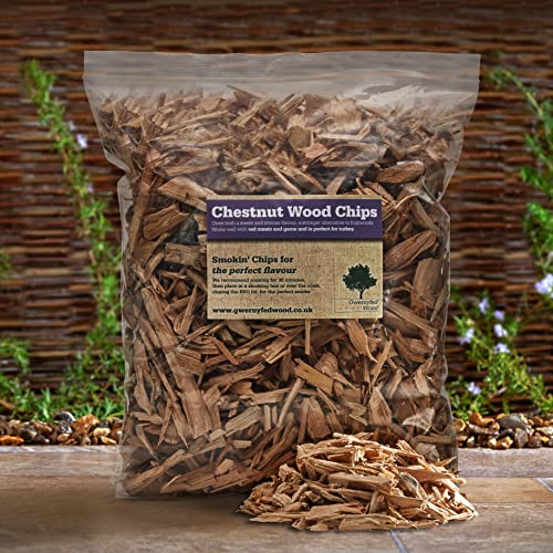 Smoking/Smoker Wood Chips Jumbo 4.5 Litre Bag – (24 Great Flavours 100% Natural Nothing Added) Smoking Food in a Smoker/BBQ - Many from our own Woodland (Chestnut)