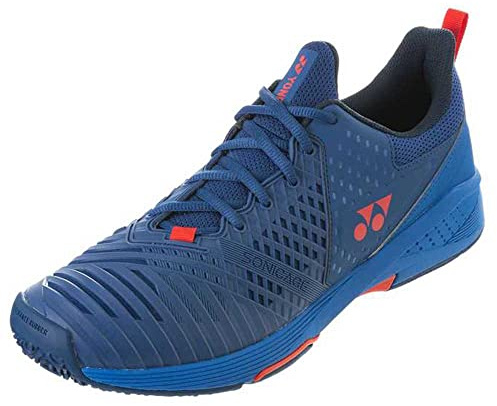YONEX Unisex Tennisschuhe Power Cushion SONICAGE 3 Clay Navy-Red, Marineblau, 45 EU