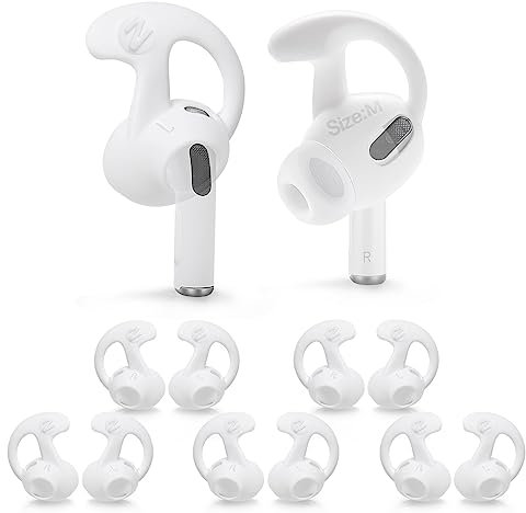 Zeadio Lot de 6 paires d'embouts en silicone moulé sur mesure pour écouteurs professionnels anti-chute, compatibles avec Apple AirPods, AirPods Pro et EarPods