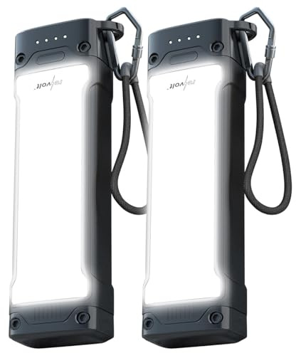 revolt Powerbank 12V DC: 2er-Set Outdoor-USB-Powerbanks, 20.000 mAh, LED-Licht, USB-C PD 20 W (Handy C, 12V-Ausgang)