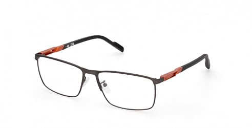 adidas Brille mit Sehstärke für Herren optional mit Sonnenbrillentönung oder Blaulichtfilter, Rechteckig, gefertigt aus Azetat & Titan & Edelstahl (inklusive Brillenetui)