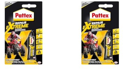 Pattex Repair Extreme, nicht-schrumpfender und flexibler Alleskleber, temperaturbeständiger Reparaturkleber, starker Kleber für innen und außen, 1x8g Tube (Packung mit 2)