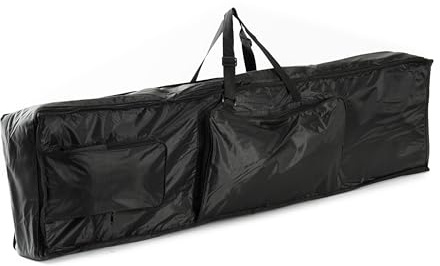Fame BAG-88, Leicht Wattierte Keyboardtasche, 131x14x32cm, Schwarz, mit 2 Zubehörtaschen, Kompatibel mit DP-88