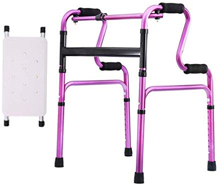 UsmAsk Mobilitäts-Walker-Duschstuhl mit abnehmbarem Polster, Faltbarer bariatrischer Gehhilfe, Gehhilfe mit Aluminium-Armlehne, höhenverstellbarer Stockhalter