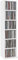 Homgoday Armadio CD con 6 scomparti aperti 21 x 20 x 88 cm legno di ingegneria torre CD, mobile di immagazzinaggio DVD, scaffale CD e DVD per soggiorno, camera da letto, ufficio