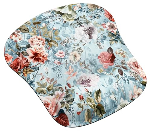 TECKNET Mauspad mit Gelkissen, Memory Foam Mousepad Ergonomisches Wasserdicht Komfort Mausmatte mit Handgelenkpolster Handauflage für Alle Maus Offfice Heim Computer Laptop