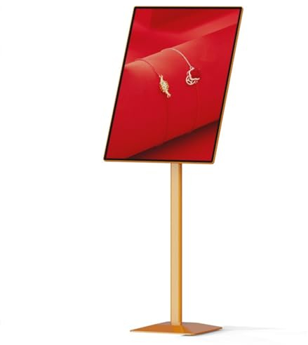 HACSYP Plakatständer, Verstellbarer Schilderständer, vertikale und horizontale Anzeige von Schildern, Aluminiumhalter, for Werbeaktionen im Supermarkt(Color:Gold,Size:475x675mm)