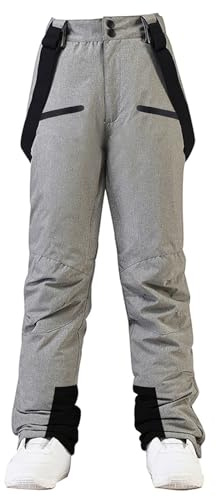 HOUZONIY Skihose für Damen, Thermo Snowboardhose, Outdoorhose für Damen, Verstellbarer Bund, mit abnehmbaren Hosenträgern, Skibekleidung