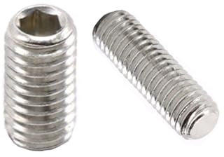 Voirrow 100/500 pièces M6,4-40mm vis sans tête à Six pans Creux avec Pointe Plate en Acier Inoxydable(4mm Pack 500)