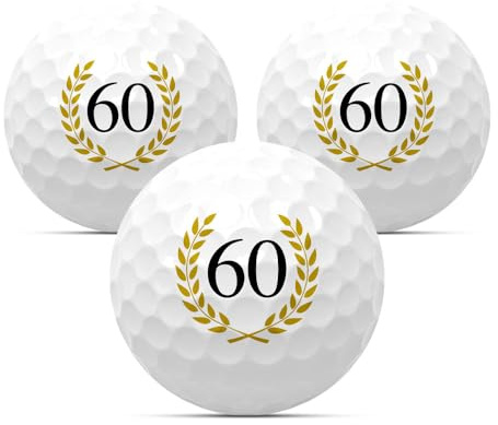 Golfbälle im 3er Set zum Geburtstag Golfgeschenk Golf Geburtstagsgeschenk Geschenk Geschenkidee Jubiläum Jahrestag Happy Birthday 18 20 22 25 30 33 35 40 44 45 50 55 60 65 66 70 75 77 80 85 88 90