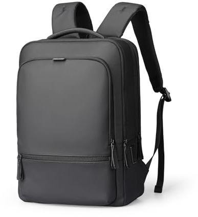 MARK RYDEN Business Rucksack Pendlerrucksack Herren PU Wasserabweisend 15,6 zoll PC mit USB-Ladeanschluss Multifunktional - Schwarz