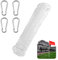 20m Corde Nylon Corde pour Mât de Drapeau, 6mm D'épaisseur pour L'extérieur Corde Escalade avec 4 Crochets, Résistant aux Intempéries Utilisé pour Camping, Bateau à Voile, Jardin, Balançoire et Hamac