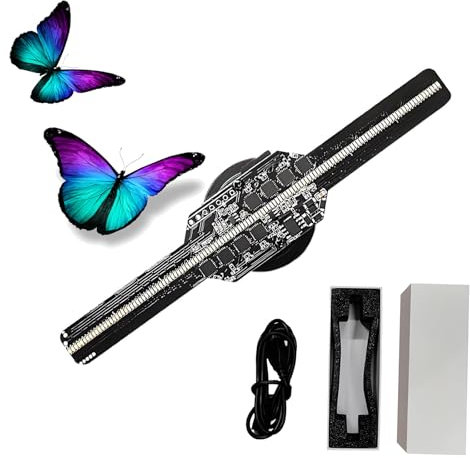 3d Hologram Fan Projector, 14cm Holographic Display With 128 Led Beads, App Control & Free Materials, For Home & Advertising Use
