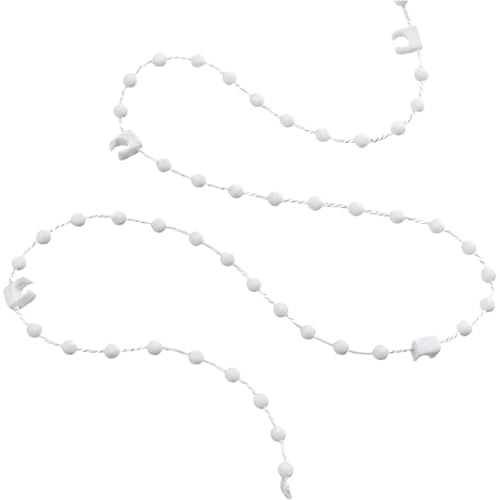 10M Vertical Blind Chain Repair Kit with 100 Clips White Roller Blind Replacement Chain Connector Parts for Vertical Window Blinds FeiatPogra