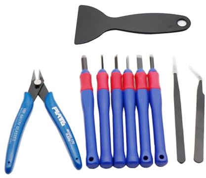 3D Printer Accessories Repair Tools Set 3D Prints Clean-up Tool Kit with Tweezers Pliers 10PCS Set Printout Repair Tools
