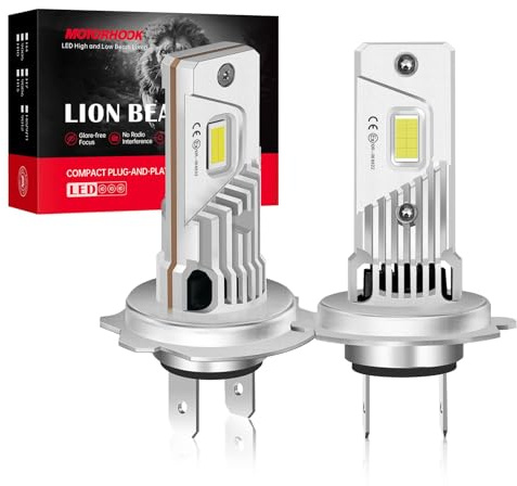 NUROTA H7 Halogen Scheinwerfer 12V 60W 6000K Extra Hell–H7 Lampe Auto für Abblendlicht und Fernlicht, Helles Weiß für Nachtfahrten und bessere Sicht bei Regen, 2 Stück