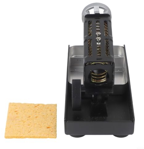 Adjustable Soldering Iron for stand | Metal for heavy-duty Base with Cleaning Sponge, Wire Holder for Electronics Repair Workshop