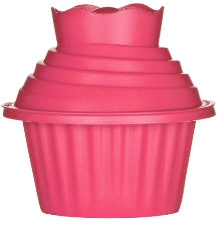 Premier Housewares 104501 - Juego de 3 moldes de Silicona con Forma de Magdalena, 19 x 18 cm, Color Rosa