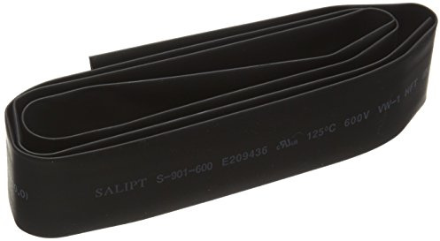 sourcingmap 20mm Diameter Black Heat Shrinkable Tube Shrink Tubing Sleeve Cable Wrap 1m