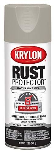 Krylon K06902600 Rust Protector and Preventative Enamels, Satin Almond