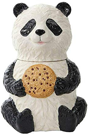 Pacific Trading Tarro de galletas chino Panda cerámica lindo accesorio de cocina