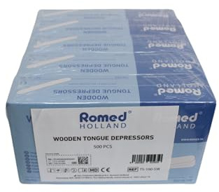 Espátula de Madera Palas Boca Espátula Bastelspatel Von Romed Médicos (Cantidad: 1000 Pedazos)