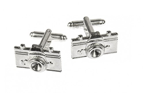 Miniblings Kamera Fotoapparat Foto Manschettenknöpfe - Handmade I Manschettenknopf Cufflinks Hemdknöpfe I schöne Holzbox inklusive - Kamera Fotoapparat Foto