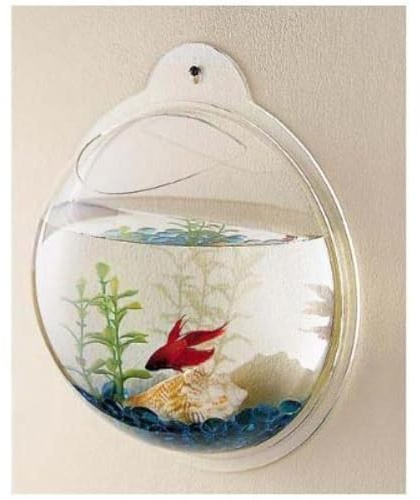 CNZ Wall Mounted Acrylic Fish Bowl, 11.5-inch