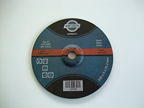 Olbrich-Industriebedarf Lot de 5 disques à ébarber 230 x 6 mm pour acier, métal, fer